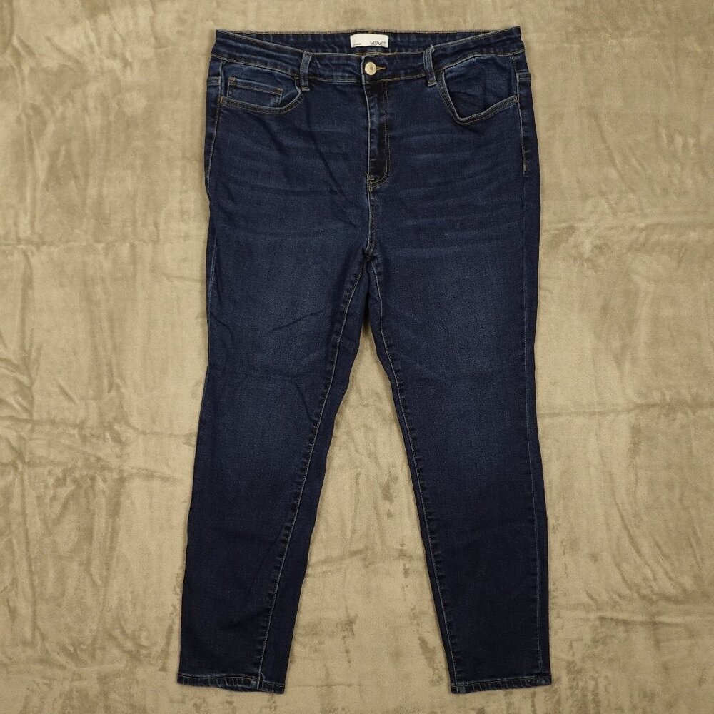 Vervet jeans skinny ankle women's 18 dark wash blue P459